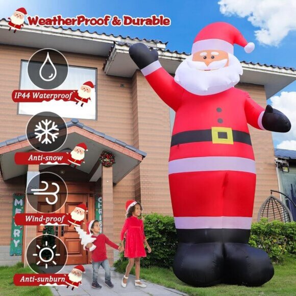 ⚡12 FT Giant Christmas Inflatable Santa Claus Garden Holiday Outdoor Decoration - Picture 4 of 6